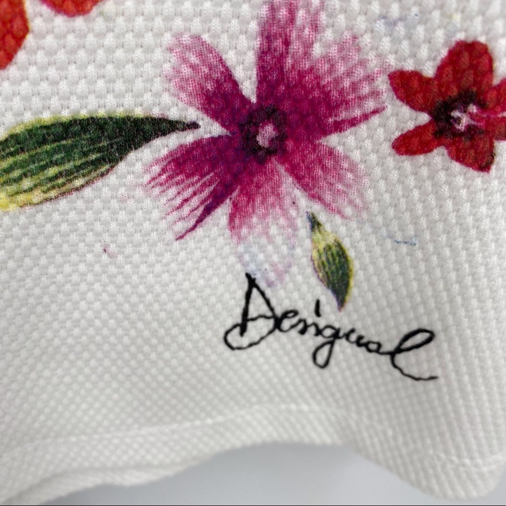 Desigual white Anna Tropical Print Dress M - Picture 5 of 10